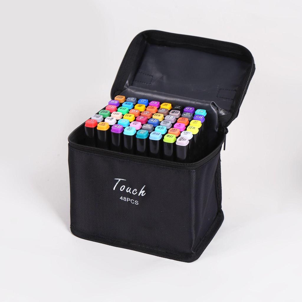 48-Color Touch Double-Ended Alcohol-Based Marker Set for Kids