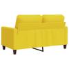 2 Seater Sofa Light Yellow 120 cm Fabric