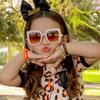 Fashion Kids Sunglasses Boys Girls Shades Sparkling Rhinestone Children Large Sun Glasses UV400 Goggles Square Baby Eyewear