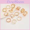Butterfly Geometric Ring Set With Zinc Alloy For Fashionable Women