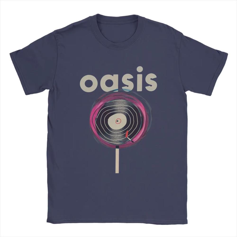 O-Oasis Rock 90's Band T-Shirts for Men Women British Music Albums Funny Cotton Tees Round Neck Short Sleeves T Shirts Gift Idea