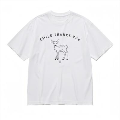 Herren Atmungsaktives Leicht Stretch Bequemes Klassisches T-Shirt Emile Danke Design T-Shirt