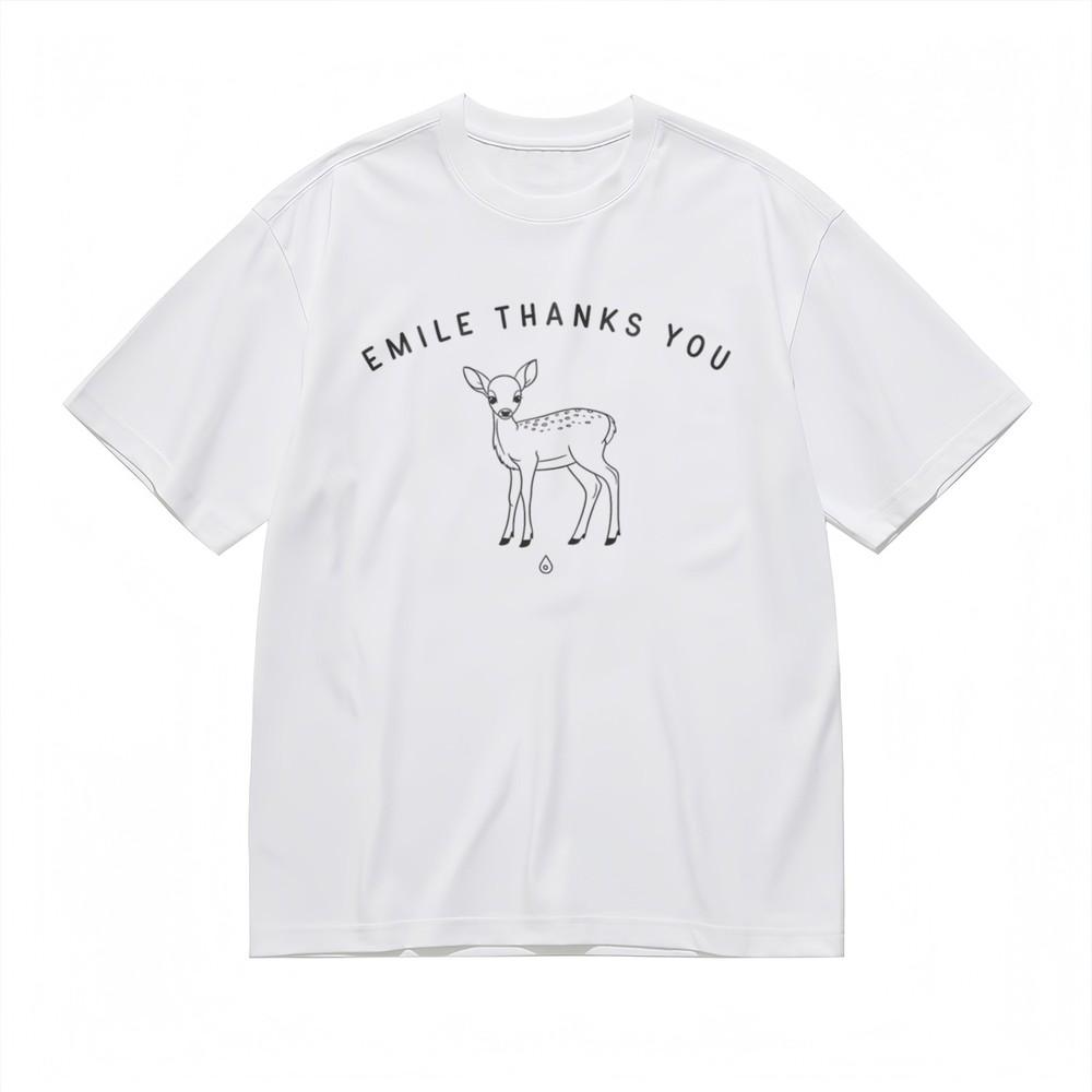 

Men s Breathable Slight Stretch Comfy Classic T-Shirt Emile Thank You Design Tee 2XL