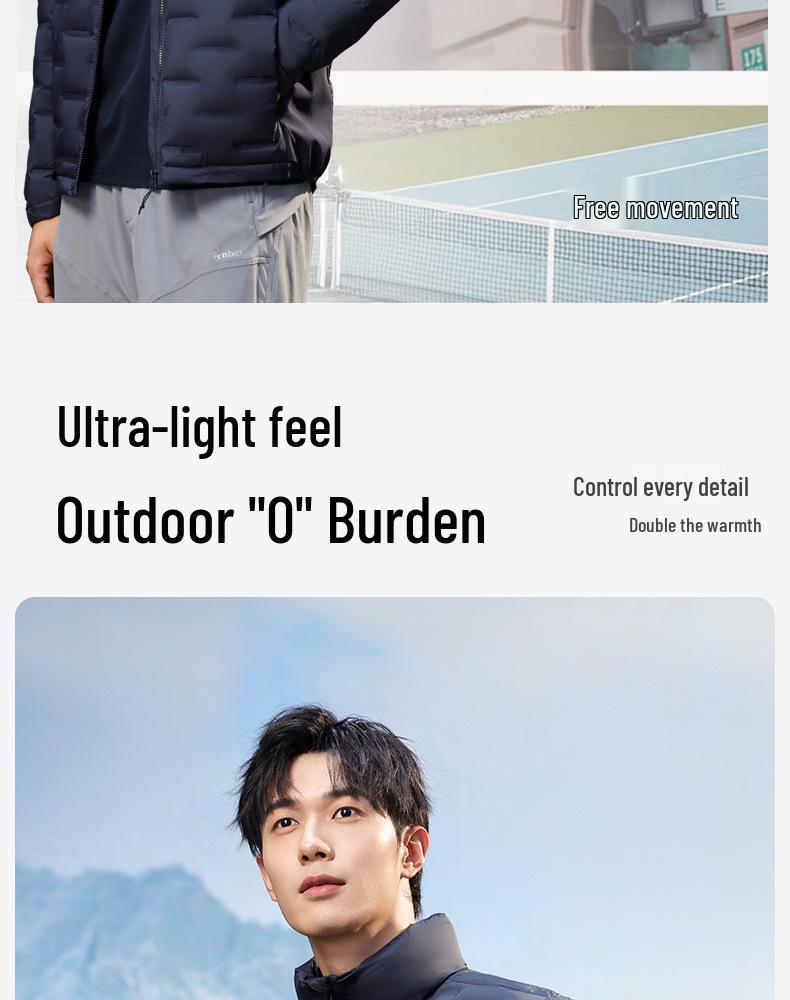 Men's Lightweight Down Jacket: 2025 Autumn/Winter Stand Collar Short Duck Down Coat