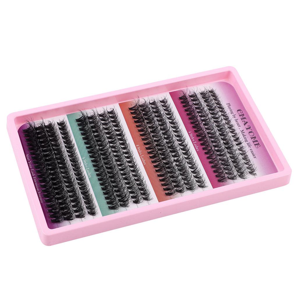 320 Büsche D Song Einzelbüsche Falsche Wimpern Natürlich Dick DIY Segmentiertes Grafting Mehrhaarige Wimpern