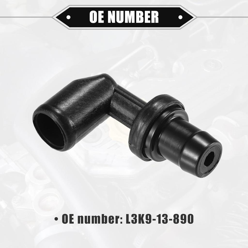 PCV Valve Compatible for Mazda 3 2007-2012 for Mazda CX-7 2007-2012, Durable Plastic Black Exhaust Positive Crankcase Ventilation Valve Fittings