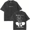 Washed Tee Washed Vintage Anime My Hero Academia Rumi Usagiyama Mirko Graphic T-shirt Men Manga Harajuku T-shirts15