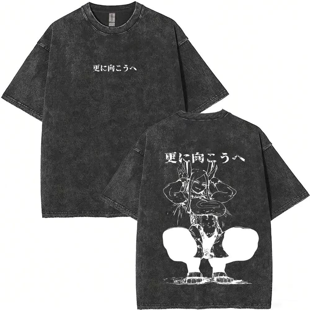Washed Tee Washed Vintage Anime My Hero Academia Rumi Usagiyama Mirko Graphic T-shirt Men Manga Harajuku T-shirts15