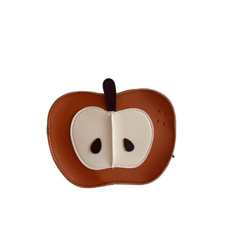 

Mini Apple Shaped Children Backpack With Adjustable Shoulder Straps For Daily коричневий