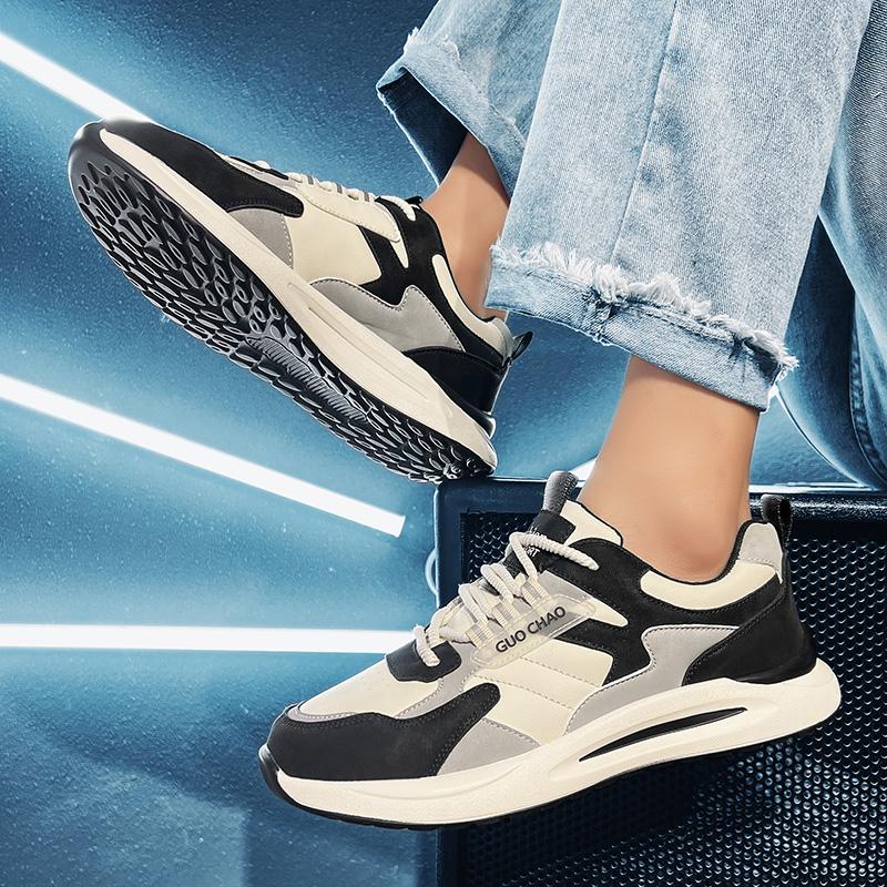 Herren Weiße Streetstyle Sport Laufschuhe Retro Schlichte Skateboardschuhe Große Größe für Studenten