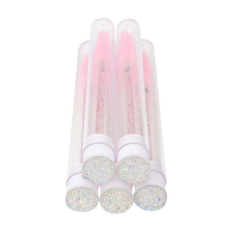 Disposable Crystal Rod Mascara Wand & Eyebrow Comb for Eyelash Extension Makeup