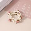 1 PC. Sweet INS Style Rose Pearl Ponytail Hair Band. Female High Elastic Rubber Band Hair Rope. Hair Accessories.