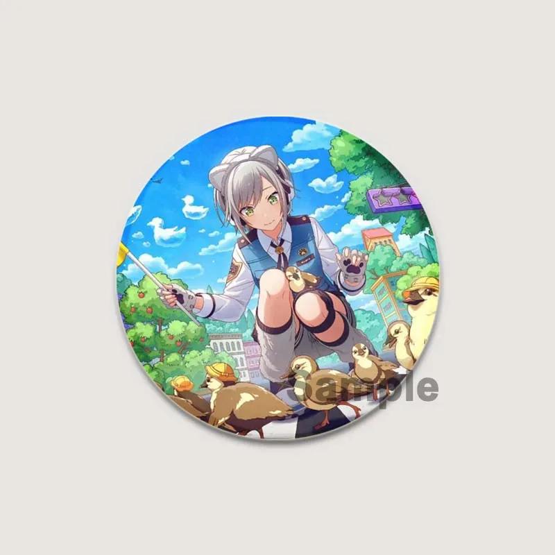 32/44/58mm Project SEKAI Blaszany Pin Okrągły Kreskówkowy Wpinany Broszki na Plecak Ubrania Akcesoria Odznaka Kolekcjonerska Anime Dekoracja Słodki