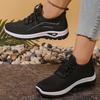Fashion Women's Soft Sole Breathable Mesh Sneakers Lightweight Non Slip Casual Sports Shoes for Women Comfort Slip On Knitted Sneakers