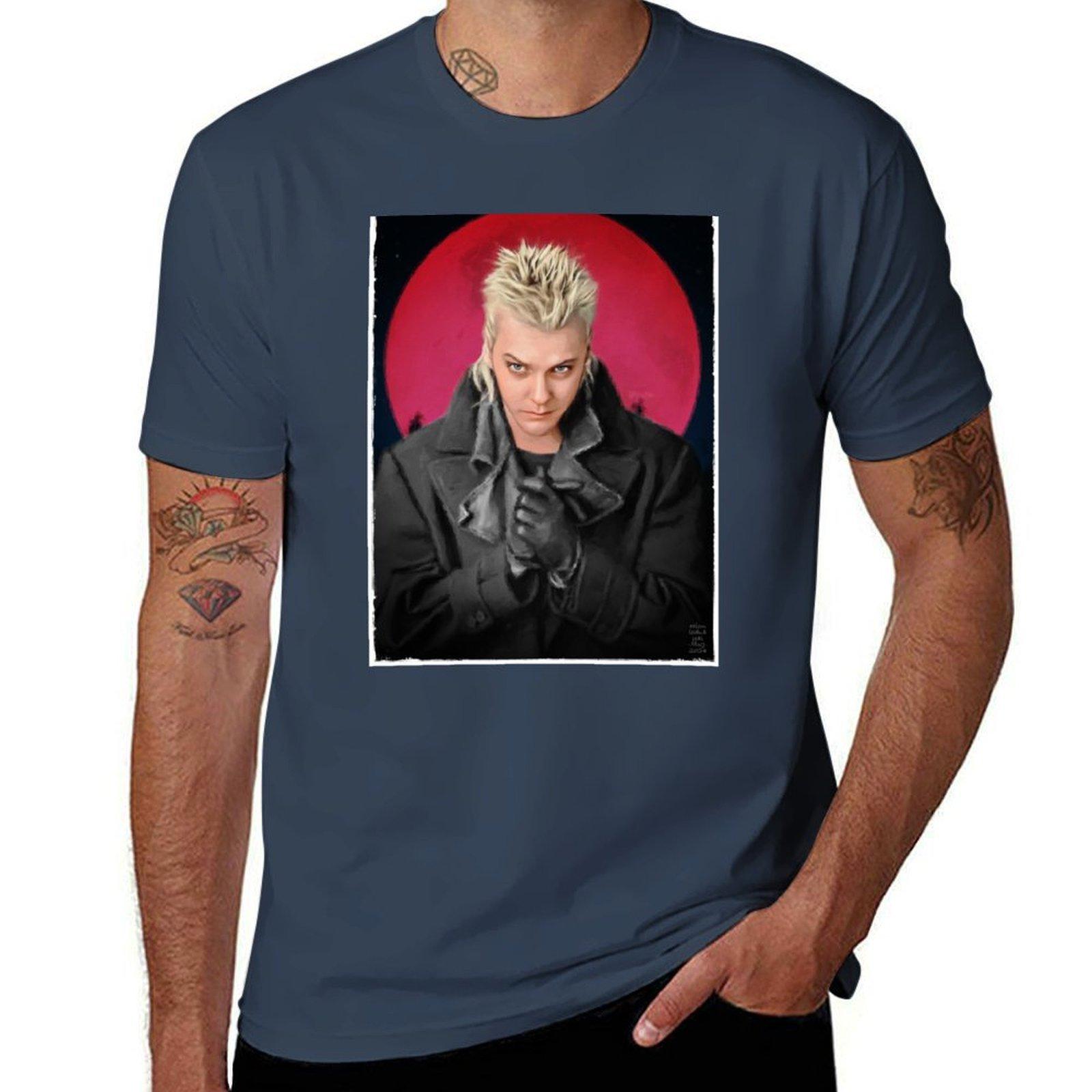 The Lost Boys Blood Moon David Portrait TShirt Fashion Simple Casual Tee Shirt S