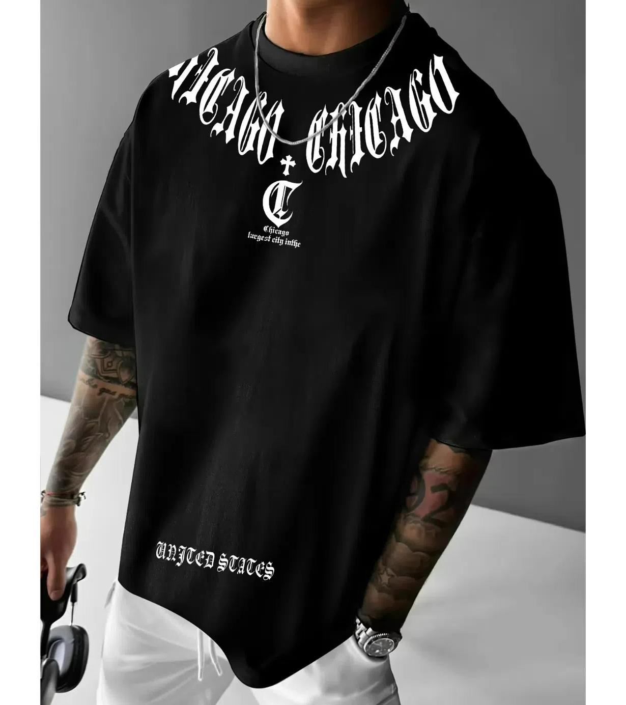 

XXS-6XL Большие размеры Мужская футболка с буквенным принтом Летняя повседневная свободная мужская одежда Топы с коротким рукавом Футболки Пуловер 6XL