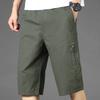 Middle-aged and Elderly Men's Over-the-knee Shorts, Three-quarter Length Summer Outdoor Wear Casual Color Multi-pocket Cargo Pants