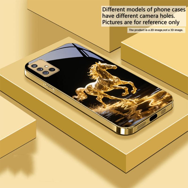 

Golden scale Tianma For Samsung A73 A72 A71 A42 A56 A55 A54 A53 A52s A52 A51 A36 A35 A34 A33 A32 16 14 Golden glass phone case Galaxy A73 5G