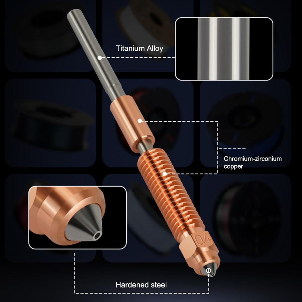 Quick-Swap Nozzle 0.2/0.4/0.6/0.8/1mm High-Speed Printing Nozzle High Temperature Resistant Nozzle for Creality K1C 3D Printers