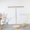 Efficient Iron Necklace Hanging Stand Space Saving Iron Necklace Hanger with Wood Base for Personal Jewelry Collection