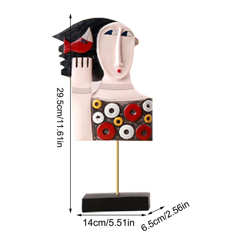 Abstract Face Statue Abstract Human Face Resin Sculpture Statue Creative Handcrafted Modern Resin Sculptures Abstract Face Art