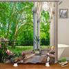3D European Rural Town Flowers landscape Printing Bathroom Waterproof Shower Curtain Polyester Curtain Home Decoration Curtain