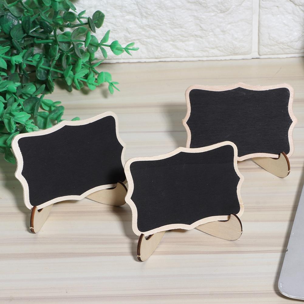 10pcs Mini Chalkboards Wooden Signs Blackboards Message Board for Wedding Party Decoration