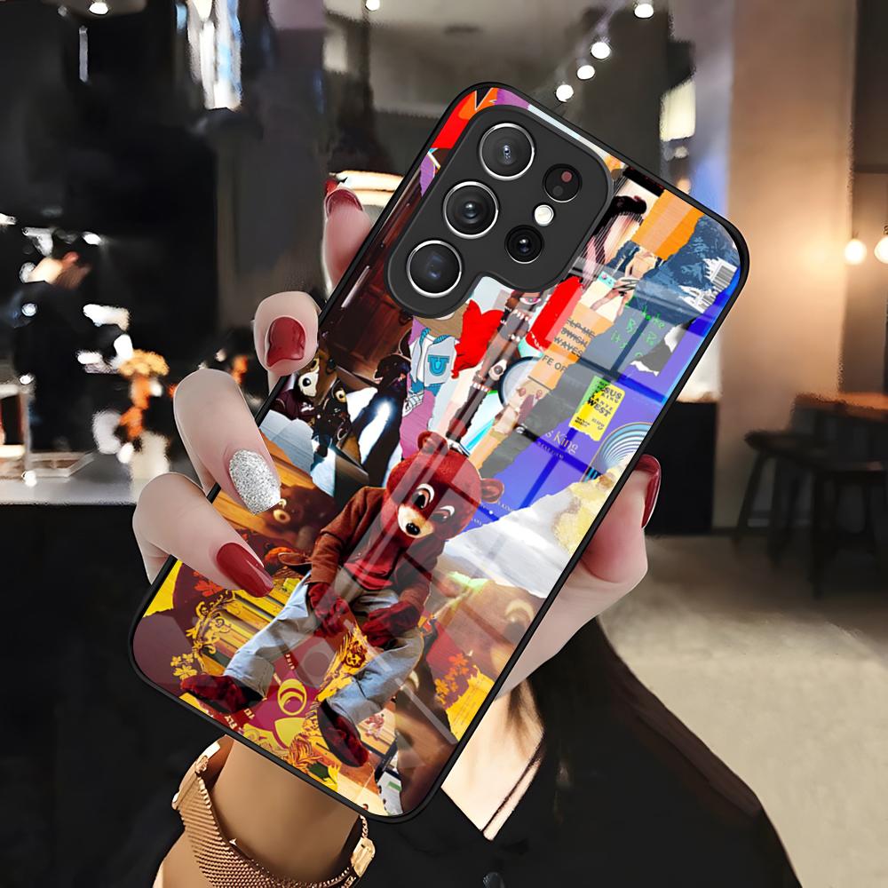 Rapper P-kanye W-wests Phone Case For Samsung S26 S25 Edge Ultra 24 23 22 21 Ultra Plus Fe A55 56 15 4G 5G Glass Cover