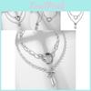 Fashionable Minimalist Double Layer Chain Necklace For Women With Chic Geometry