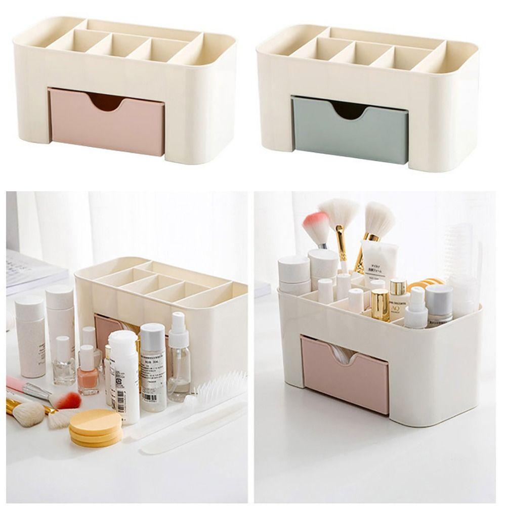New Double Layer Makeup Organizers Plastic Multiple Colors Cosmetic Drawers Boxe Organizer