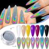 Nail Art Electroplating Laser Powder, Chameleon Colorful Rainbow Powder, Ultra-Fine Nail Laser Magic Mirror Glitter