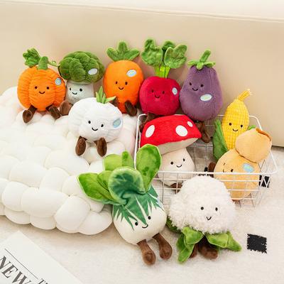 Simulated Vegetable Plush Toy Eggplant Mushroom Corn Garlic Doll Creative 8-inch Catching Doll Birthday Gift