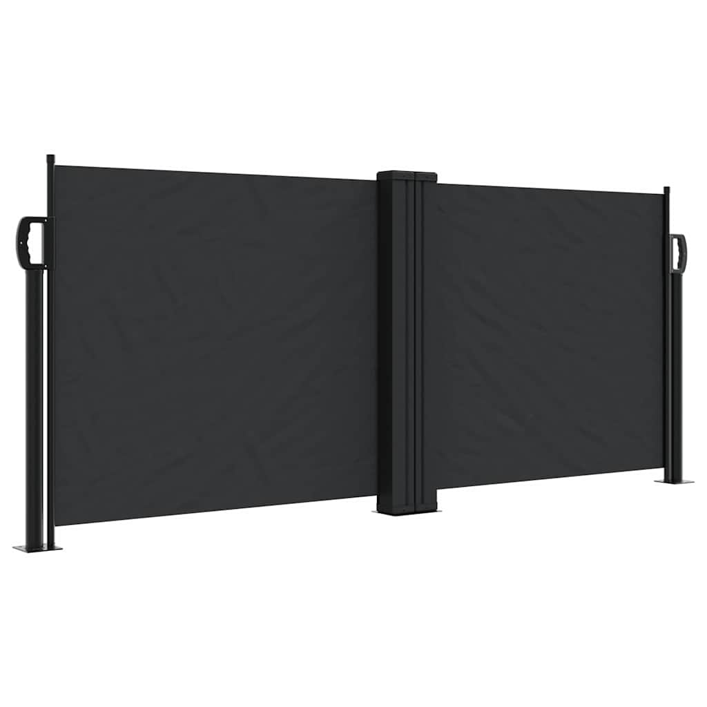 Retractable Side Awning Black 100 x 1000 cm