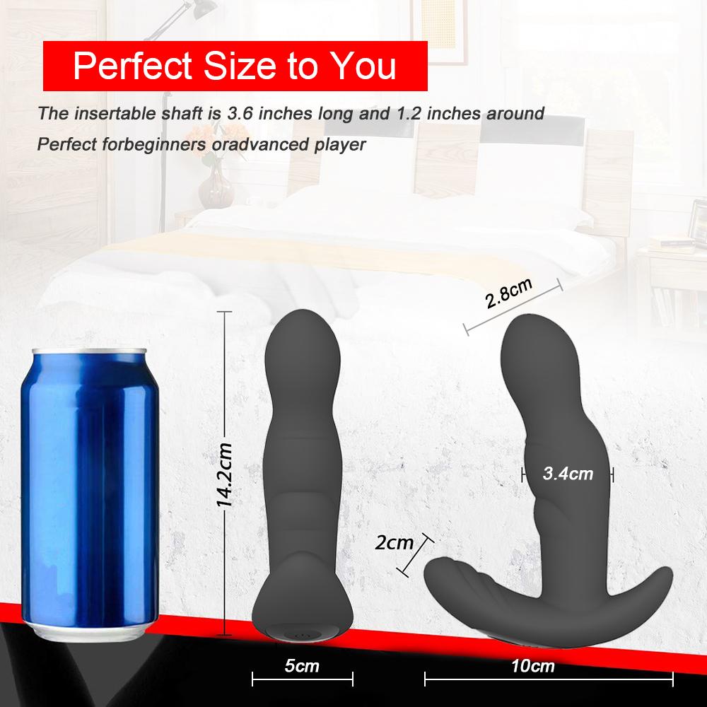 360 Degree Prostate Massager Rotating Anal Vibrator Silicone Male Butt Plug Anus Vibrating Sex Toy For Men G-Spot Stimulation