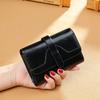 VINEY Women's Tri-fold Wallet, Cowhide Leather, Coin Purse, Short Wallet, Large Capacity, Genuine Leather Wallet, Popular, Compact, Small, Card