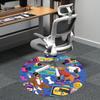 1PC PawPrints Pets Office Round Area Rug,  Mat Suitable ForOffice, Under Office Chairs Bedroom Living Room Home Decor, Room Deco