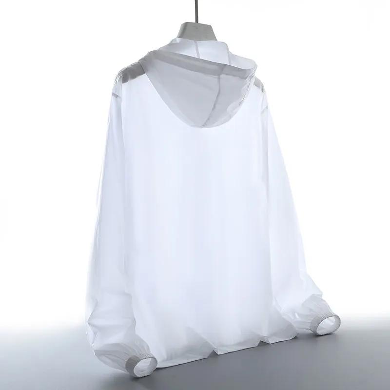 Pánské letní prodyšné rychleschnoucí outdoorové sportovní oblečení s ochranou proti slunci, jednobarevná jednoduchá lehká bunda s dlouhým rukávem