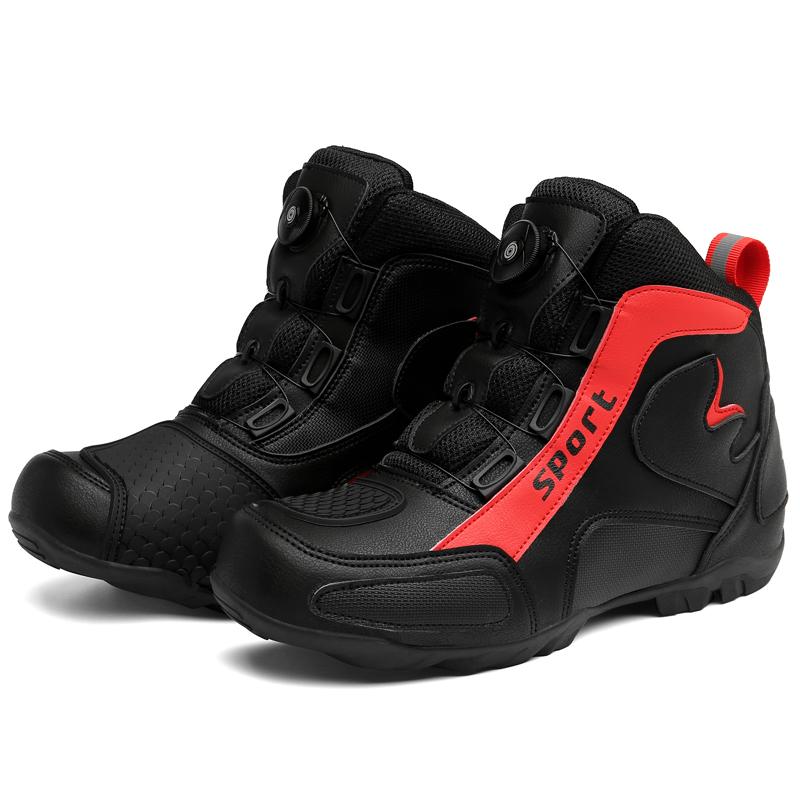 Motorradschuhe Herren High Top Professionelle Fahrstiefel Mode Outdoor Übergröße Lässig Weiche Sohle Sportschuhe Motorradstiefel