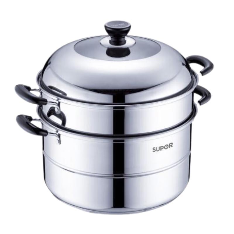 Supor SZ30B5 30cm 2-stöckiger 304 Edelstahl-Dampfgarer