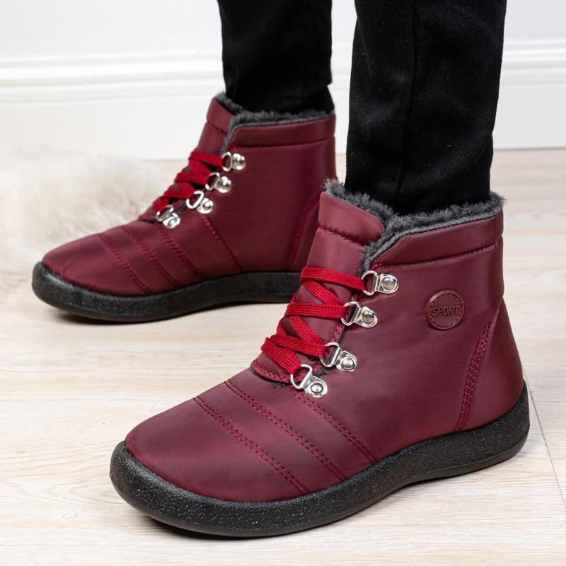 Damskie Jesienno-Zimowe Sneakersy Plus Aksamit Antypoślizgowe Amortyzujące Ciepłe Buty Wodoodporne Śniegowce