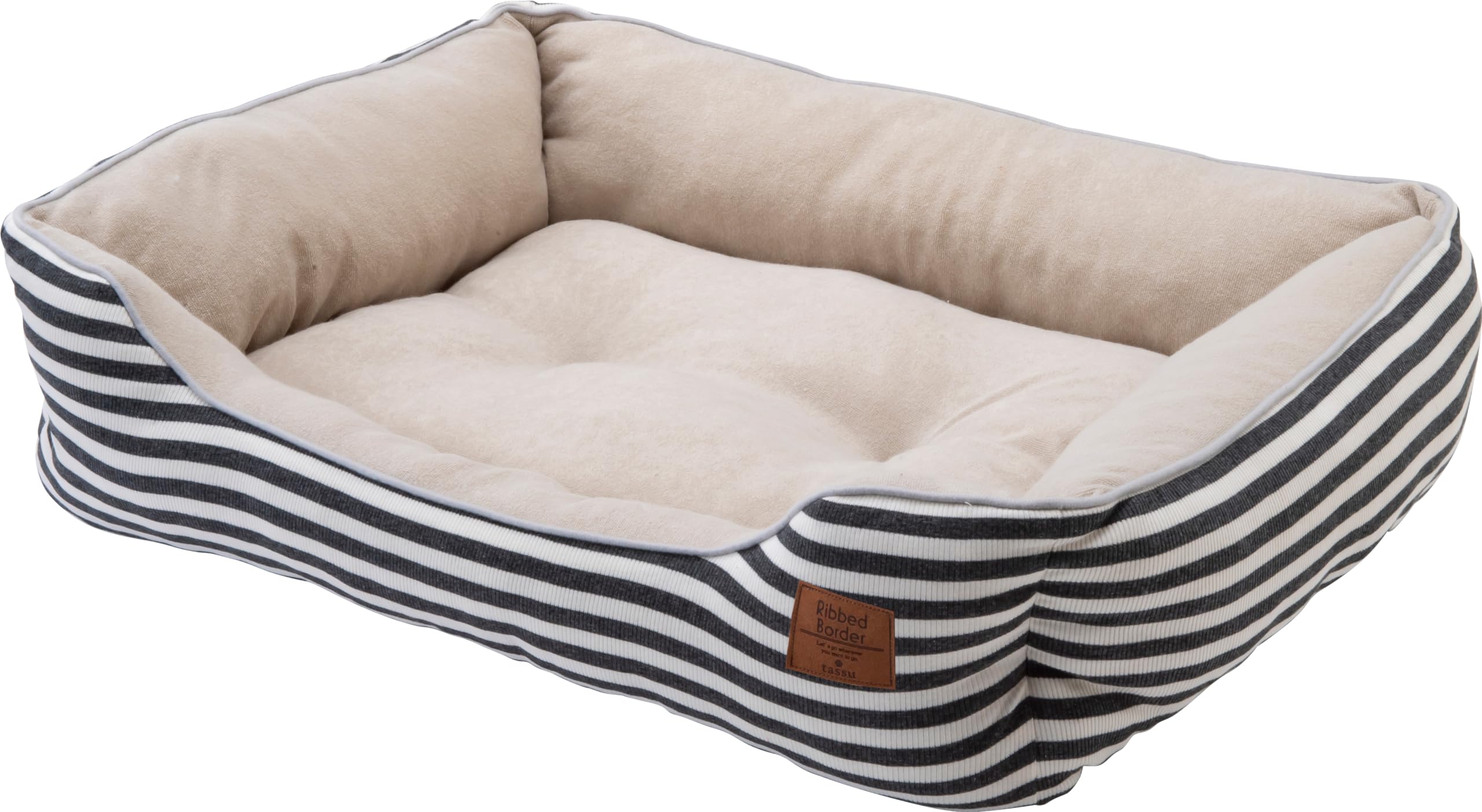 

Квадратная кровать L-размера с ребристым бортиком для домашних животных 168-6184A1