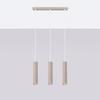 Carbon 3L taupe pendant lamp