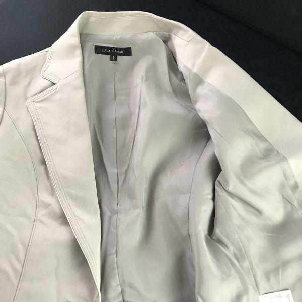 Japan LAUTREAMONT Blazer Jacke Damen M Hellgrau Made in Japan(GEBRAUCHT)