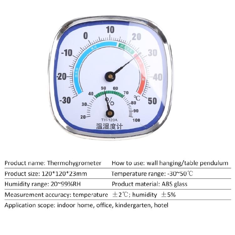 Humidity Gauge Temperature Monitor Analog Indoor Outdoor Thermometer Hygrometer