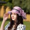 Fashion versatile organza bucket hat women's summer sunscreen face cover sun hat advanced design sense basin hat tide