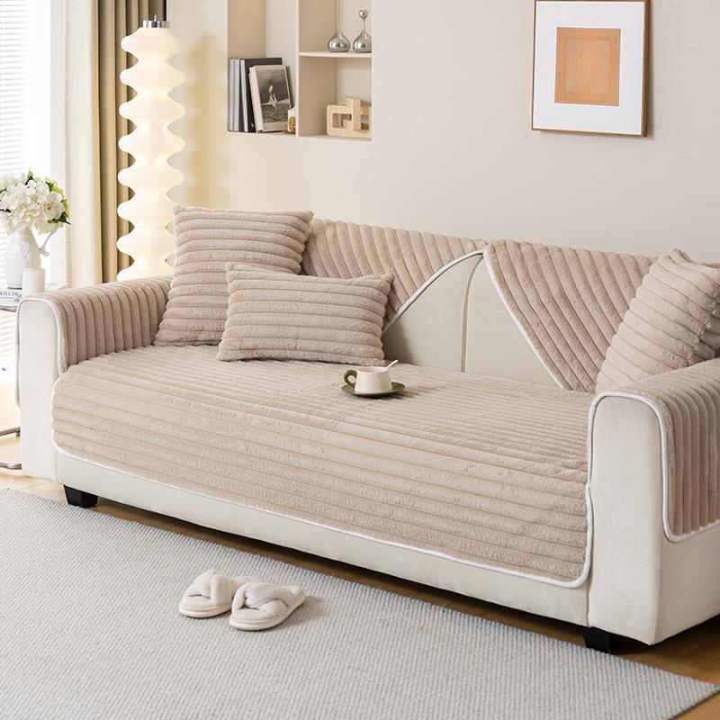

Cream Wind Sofa Cushion New Four-Season Universal Rabbit Plush Non-Slip Seat Cushion Simple Sofa Cover Cloth Towel 70*70cm