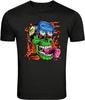 Camiseta Gráfica Cráneo Zombie Ojos de Fuego