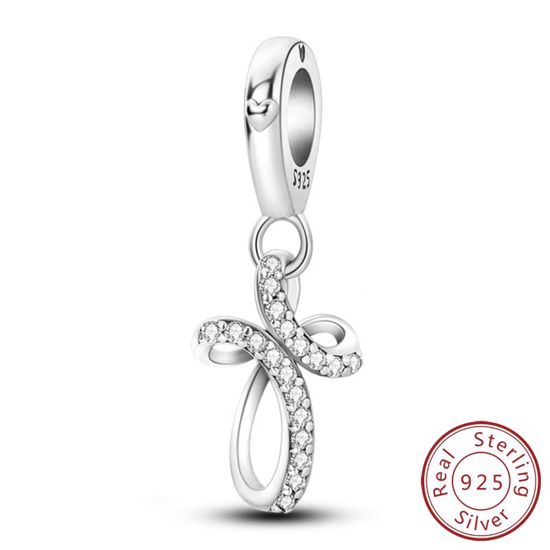 Copper Charms Beads Devil'S Eye Cross Angel Charms Fit Original Charms Bracelets Pendants Fine Diy Jewelry Making For Women