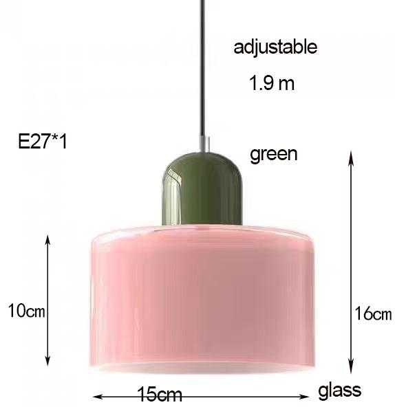 Nordic Modern Glass Bedroom Bedside Long Line Small Chandelier Restaurant Bar Chandelier Simple Lighting Atmosphere Lamp E27
