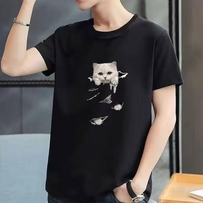 Tricou cu mânecă scurtă pentru bărbați, de vară, de înaltă calitate